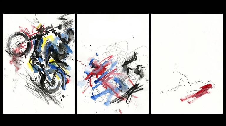 84th and 35th: a right turn, a man down