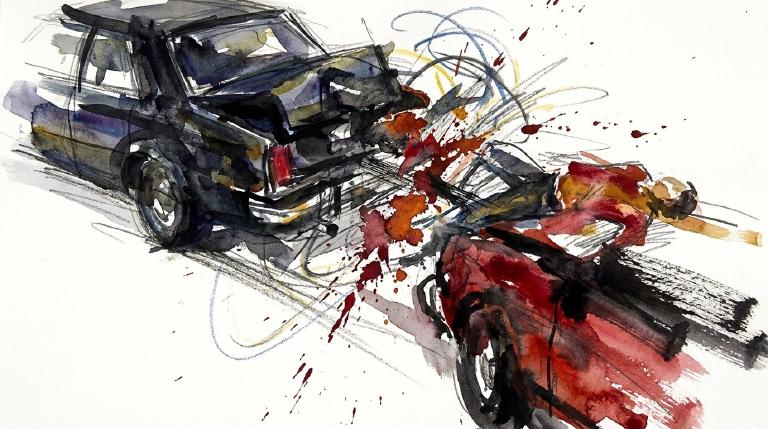 Afternoon turn at 84th and 35th leaves a man bleeding. The pattern is older than the bruise.